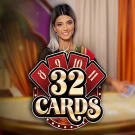 Official Live Casino logo: 32 Cards by Ezugi at Oranje Palace Casino