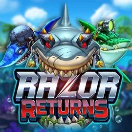 Razor Returns slot logo by Push Gaming at Oranje Palace CasinoRazor Returns